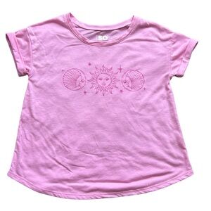 SO Pink Celestial Sun Short Sleeve Shirt Size L